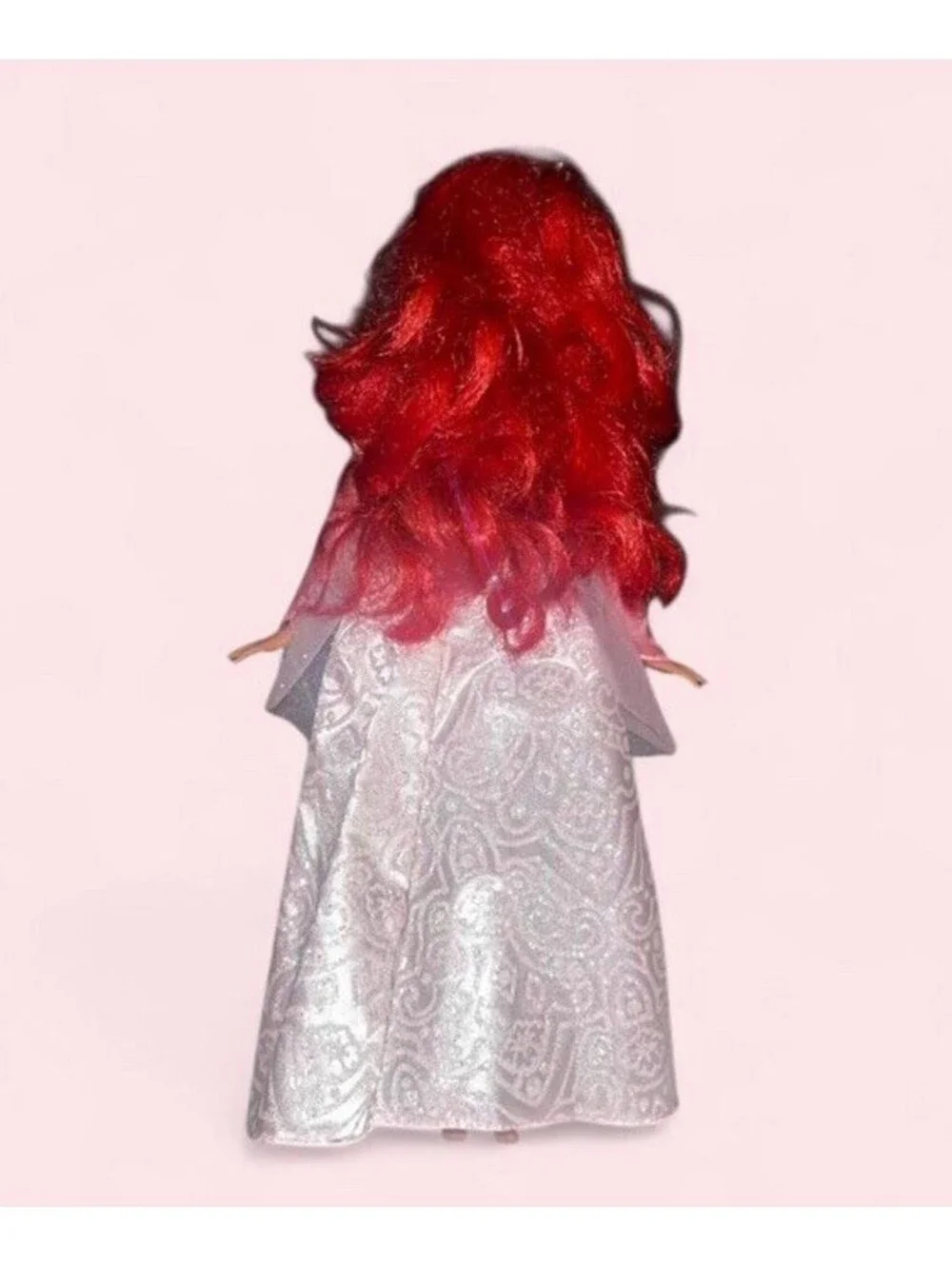 Disney the Little Mermaid Ariel Doll on Land In Pink Sparkle Dress